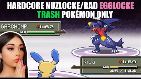 Pokémon Platinum Hardcore Nuzlocke Bad Egglocke Trash Pokémon Only Youtube