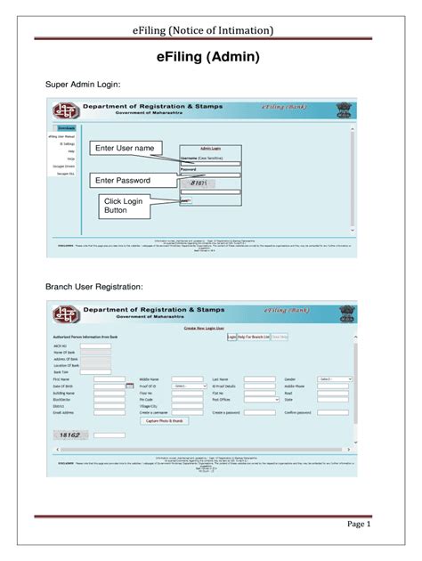 Fillable Online EFiling Notice Of Intimation Fax Email Print PdfFiller