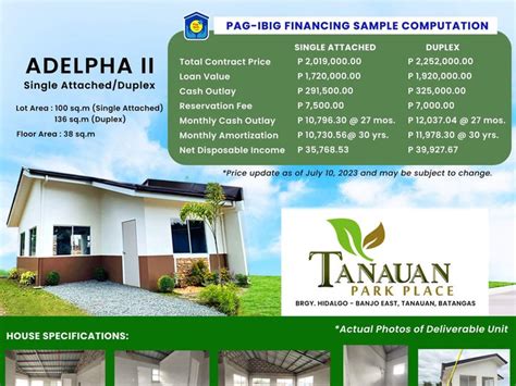 Pre Selling Bedroom Single Attached House For Sale Thru Pag Ibig