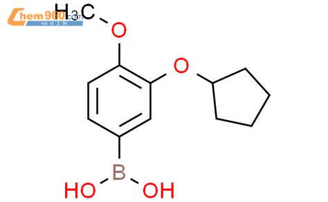 159613 21 5 3 环戊氧基 4 甲氧基苯硼酸CAS号 159613 21 5 3 环戊氧基 4 甲氧基苯硼酸中英文名 分子式 结构式
