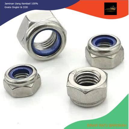 Jual Mur Nylon M Stainless Steel Sus Anti Karat Lock Nut Kunci