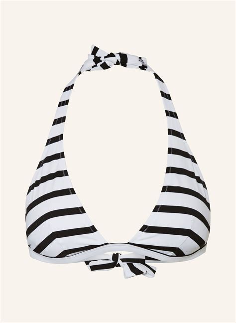 Vilebrequin Neckholder Bikini Top Rayures In Weiss Dunkelblau