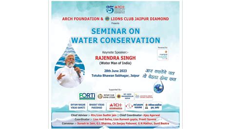 Water Conservation Seminar By Water Man Of India Sh Rajendra Singh