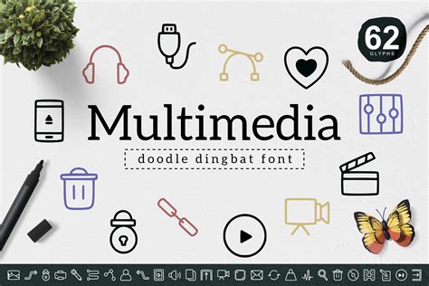 Multimedia Font By Yandidesigns · Creative Fabrica