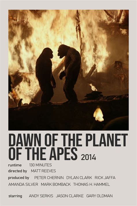 The Poster For Dawn Of The Planet Of The Apes Featuring Two Gorillas