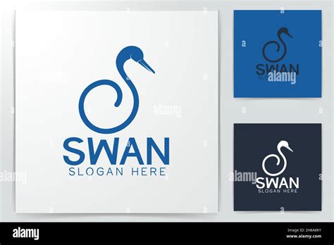 Letter S Swan Logo Designs Inspiration Isolated On White Background