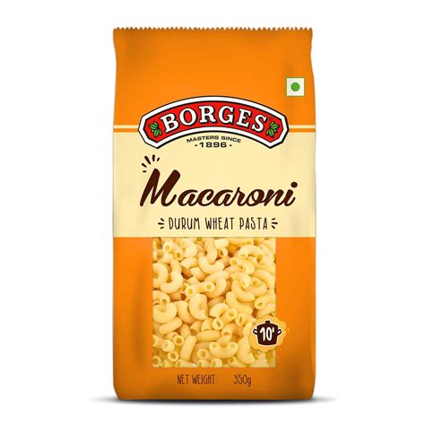 Borges Macaroni Pasta 100 Durum Wheat High In Protein Natural