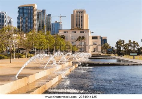 San Diego Waterfront Park Architecture Fountain Stock Photo 2354546125 ...