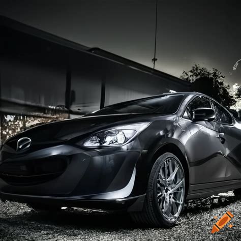 Black Mazda 3 Bl Driving In The Rain On Craiyon