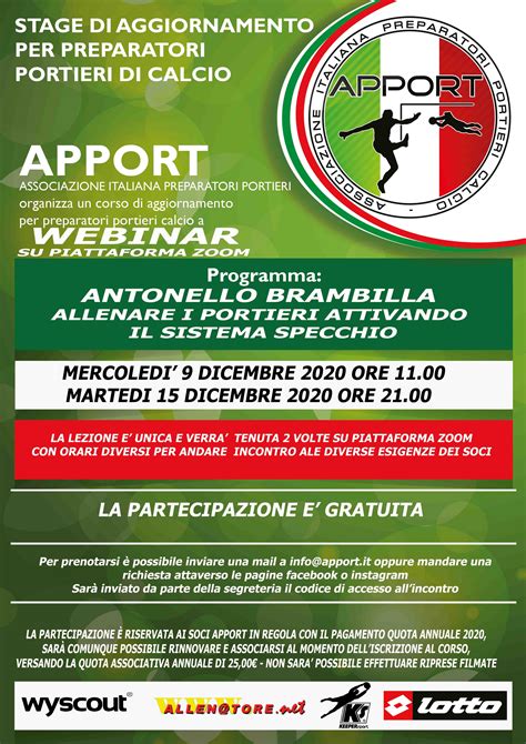 Apport Associazione Italiana Preparatori Portieri Calcio On Line Il