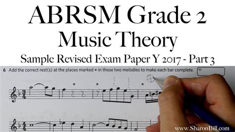 Abrsm Music Theory Grade 2 Sample Paper Y 2017 Part 3 With Sharon Bill Youtube