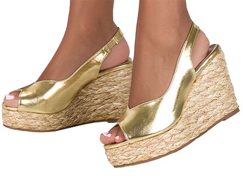 Espadryle Damskie Z Ote Buty Na Koturnie Wygodne Allegro Pl