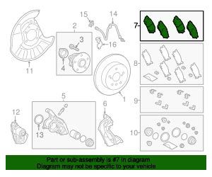 2018 2024 Toyota Disc Brake Pad Set Rear 04466 0E070 OEM Parts Online