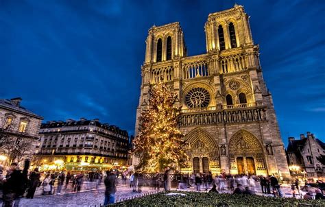 Feriado Francia Par S Rbol A O Nuevo Rea Notre Dame Catedral