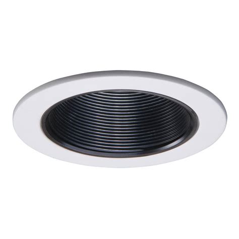 Halo In White Recessed Ceiling Light Trim With Black Coilex Baffle