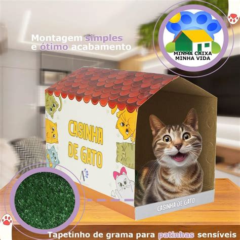 Casinha Para Gatos Garama Sint Tica Cama Gato Papelao Arquiteto