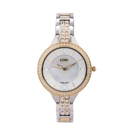 Reloj Dama L1146 4 Plateado Con Bisel Dorado Tablero Blanco Relojes Loix