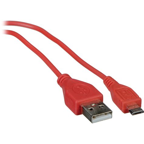 Vivitar Usb 2 0 Type A Male To Micro Type B Male V11089 3 Red