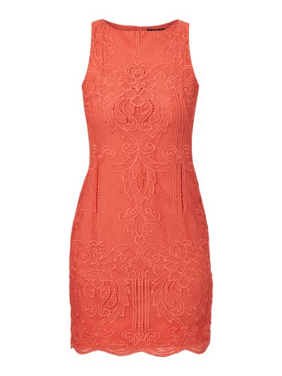 Lauren Ralph Lauren Cocktailkleid Aus Floraler H Kelspitze Orange