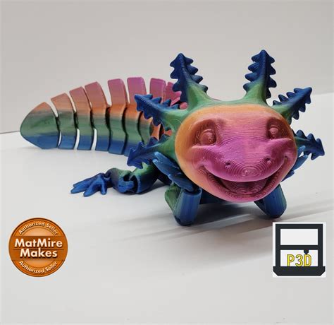 Articulated Axolotl D Printed Etsy