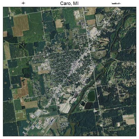 Aerial Photography Map Of Caro Mi Michigan