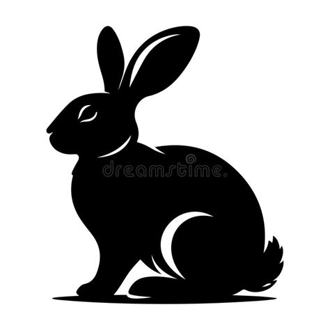 Rabbit Vector Silhouette Stock Illustration Illustration Of Easter