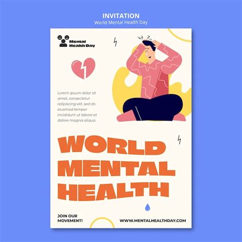 Free PSD World Mental Health Day Invitation Template