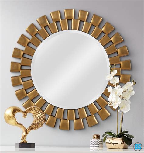 Mirrors Kenroy Home Gilbert Gold 36 Round Wall Mirror