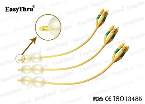 Double Balloon 3 Way Latex Foley Catheter 30ml 50ml For Balloon Tamponade Urology Catheters