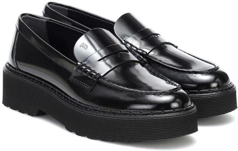 Tods Patent Leather Platform Loafers Shopstyle