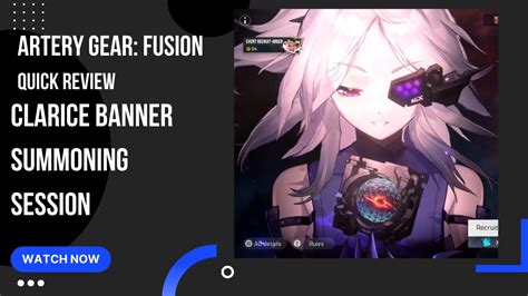 Artery Gear Fusion Clarice Banner Summoning Session Youtube