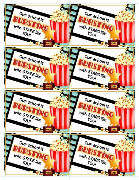 Printable Popcorn Labels