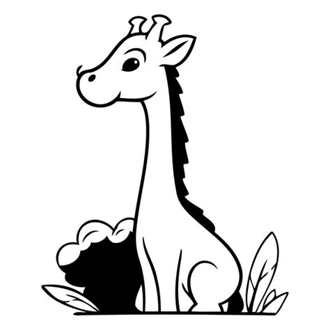 Giraffen Vektorillustration Flach Design Stil Cartoon Symbol Der