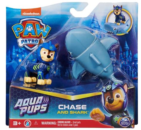 SPIN MASTER Psi Patrol Aqua Pups Chase I Rekin Zestaw Figurek Niskie