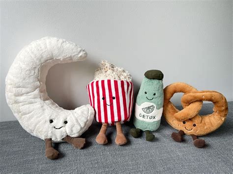 Jellycat Amuseable Popcorn Moon Heart Detox Pretzel Hobbies Toys