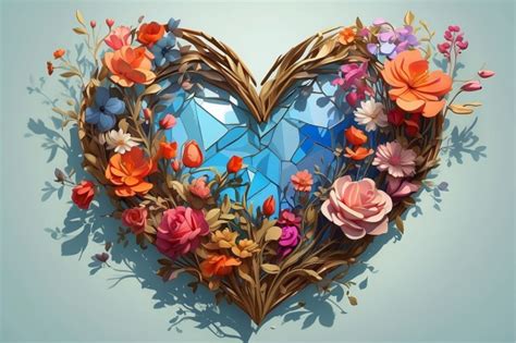 Valentine Floral Heart Art Free Stock Photo Public Domain Pictures