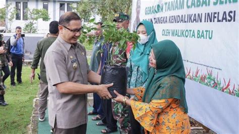 Kendalikan Inflasi Pemkot Batu Tanam Dan Bagikan Ribuan Bibit Cabai