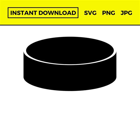 Hockey Puck SVG, Hockey Puck PNG, Hockey Puck Silhouette SVG, Hockey Puck Silhouette, Hockey ...