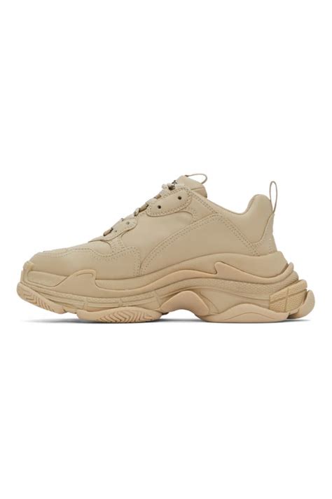 Tenis Balenciaga Beige Triple S Low Top Sneakers