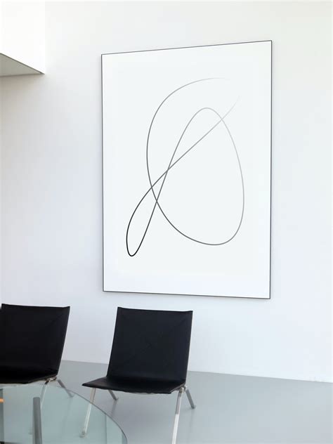 Abstract Line Art Print, Black and White, Minimal Neutral Squiggly Ink ...