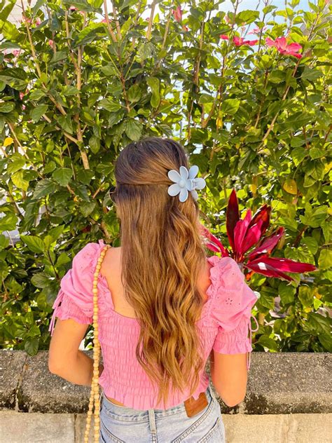 Preppy Hairstyles Clip Hairstyles Summer Hairstyles Flower Hair