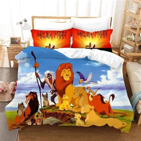 Le Roi Lion Parure De Lit Housse De Couette Enfant Taie D Oreiller