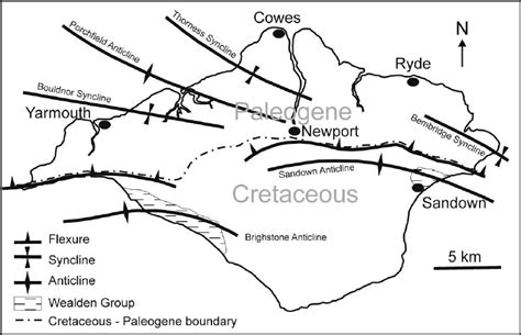 Structural geology of the Isle of Wight. | Download Scientific Diagram