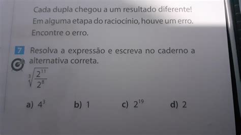 Resolva a expressão e escreva a alternativa correta brainly br