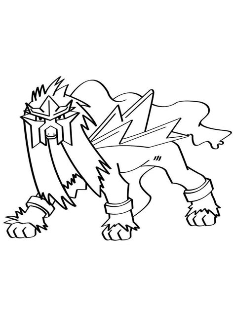 Pokemon Entei Coloring Pages Free Printable