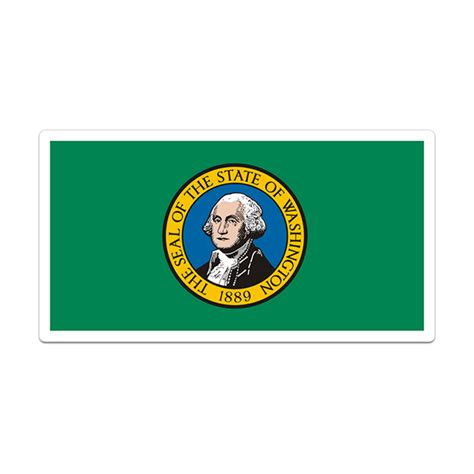 Washington Sticker Decal Vinyl State Flag WA V3 - Rotten Remains