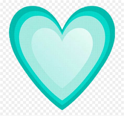 Transparent Teal Heart - Teal Heart Clipart, HD Png Download - vhv