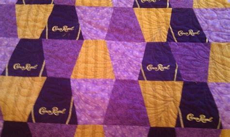 King Sized Crown Royal Quilt Using Recycled Liquor Bags And