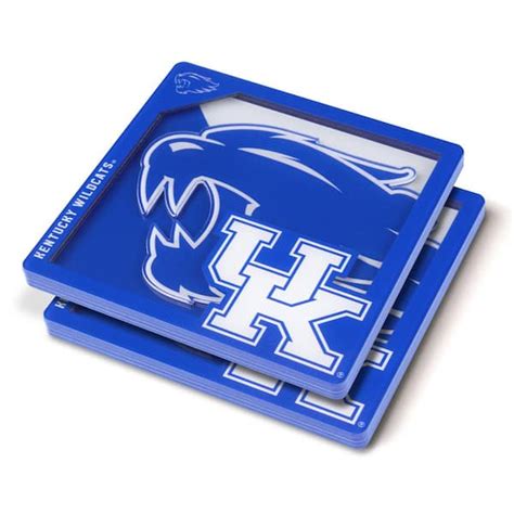 Youthefan Ncaa Kentucky Wildcats 3d Logo Series Multi Colored Coasters