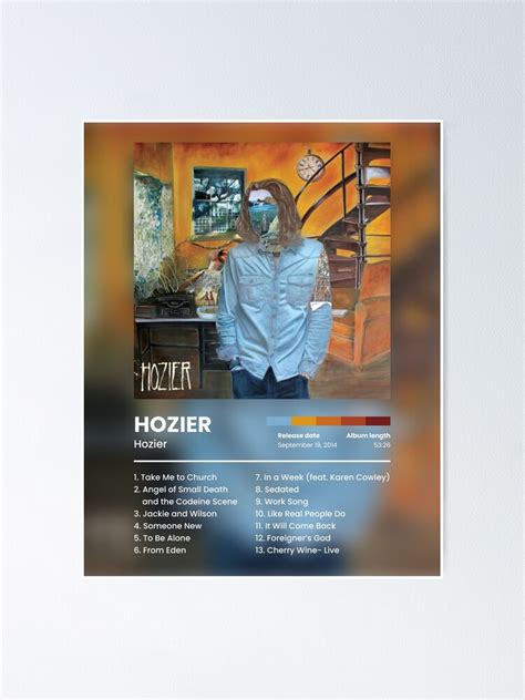 "Hozier- Hozier Album Cover Poster" Poster for Sale by matthewkwong ...